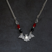 Collier pas cher Halloween punk Dark Vampire bat wing bijoux cadeau gothique