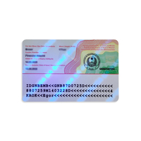 Kartu Nama Holografik PVC Berkualitas Tinggi yang Dapat Disesuaikan RFID NFC Komunikasi CR 80 Frekuensi 13.56MHz