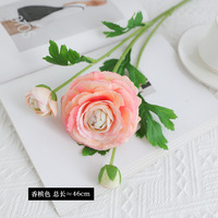 Buket Bunga Ranunculus Artifisial Real Touch 46cm untuk Dekorasi Rumah dan Pernikahan