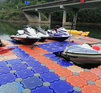 Ponton flottant en HDPE pour bateau à moteur Maison d'eau flottante en plastique avec piston pour plate-forme ou quai de pêche