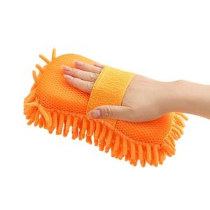 Microfibra Chenille Scrub Car Guante Toalla de mano suave Chenille Esponja Toalla Car Wash Esponjas para lavar el coche - Product Image 5