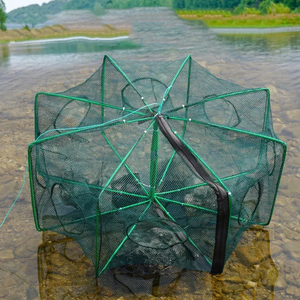 Filet de pêche pliable pour attrapeur de crevettes, piège à crabes, crevettes, écrevisses, anguilles et autres poissons - Product Image 4