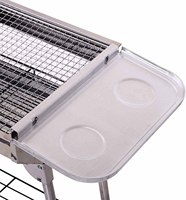 Barbecue d'extérieur en acier inoxydable, ensemble complet, barbecue à charbon pliable et portable pour le camping, le pique-nique, les activités familiales et les fêtes