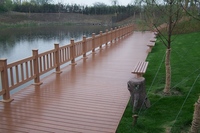 Planches de terrasse en composite extérieur imperméables en fibre, terrasse de jardin, plancher à emboîtement, WPC bois-plastique antidérapant, fabriqué en teck et en bambou