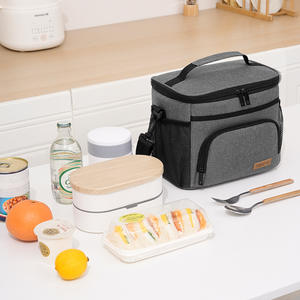 Sac isotherme Frische 9L, glacière portable pour le travail, les pique-niques et les activités de plein air, gris et noir - Product Image 5