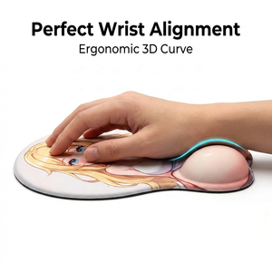 Tapis de souris personnalisés avec impression de filles sexy aux gros seins, tapis de souris en gel de silicone 3D avec photo de dessin animé mignon, tapis de souris avec base antidérapante - Product Image 4