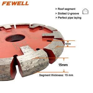 Lame de scie circulaire diamantée à rainures en V de 115 mm pour chauffage par le sol, épaisseur 15 mm, pour la découpe de béton dur et de ciment - Product Image 3