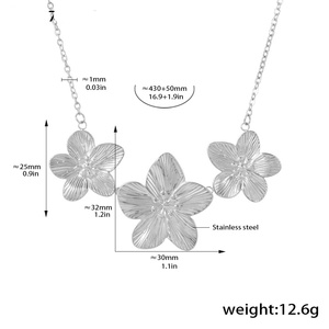 Moda impermeable 18K oro PVD plateado Acero inoxidable Metal colgante <span class=keywords><strong>collar</strong></span> textura moda impermeable <span class=keywords><strong>Collar</strong></span> joyería conjunto - Product Image 6