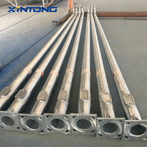 Poteaux galvanisés à chaud de 8m, 9m, 10m, 11m, 12m, poteaux d'éclairage à bras simple ou double, poteaux d'éclairage extérieurs octogonaux coniques - Product Image 1