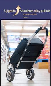 Carrito de Compras Jielai con Compartimento Refrigerador y Función de Carretilla, Plegable, con Escalador de Escaleras y Bolsa Extraíble - Product Image 6