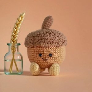 Kit de Ganchillo de Bellota Adorable con Hilo, Herramientas de Relleno, Ojos de Seguridad, <span class=keywords><strong>Paso</strong></span> <span class=keywords><strong>a</strong></span> <span class=keywords><strong>Paso</strong></span>, Perfecto para Principiantes, Kit de Ganchillo de Juguete de Bellota - Product Image 4