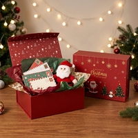 Boîte cadeau magnétique personnalisée de luxe pour Noël et le Nouvel An, boîtes en papier personnalisées avec logo de marque pour Noël