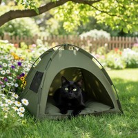 Tragbares Haustier-Zelt für Katzen, Gemütliches und Komfortables Katzenbett-Zelt mit Einfacher Montage