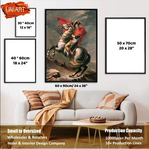 Uniart hợp thời trang Napoleon băng qua Alps <span class=keywords><strong>Jacques</strong></span> Louis <span class=keywords><strong>David</strong></span> nghệ thuật nổi tiếng sinh sản vẽ tay sơn dầu tường nghệ thuật - Product Image 5