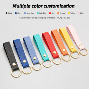 Custom Keychain PU Leather <b>Key</b> <b>Chain</b> Custom Logo Keyring Metal <b>Ring</b> Keychains in Bulk Wholesale for Gift Crafts - Product Image 2