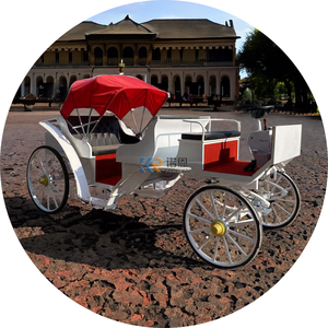Chariot à 4 passagers Royal Horse Carriage <span class=keywords><strong>Deluxe</strong></span> Pumpkin Carriage Buggy Drivable Sightseeing Horse Buggy For Bride Wedding - Product Image 3