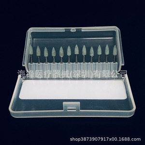 Hai Feng – meuleuses dentaires en céramique Fl2 Fg, 12 pièces, pour couronnes en porcelaine, forme conique, tête blanche - Product Image 4