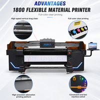Impresora UV híbrida de 1800mm de ancho, impresora rollo a rollo de inyección de tinta para papel tapiz de póster Flexible, impresora de logotipo de pancarta de película suave de cuero