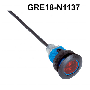 Sensor Fotoeléctrico Retroreflectante SI-CK GRL18-N1137 GR18 M18, 60-6000 mm, LED Rojo PinPoint 650 nm, 10-30 V CC, IP67 - Product Image 1