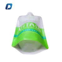 Pochette à bec kraft de qualité alimentaire personnalisée en plastique PET/BOPP avec bouchon en feuille d'aluminium pour l'emballage de boissons liquides à base de confiture de jus