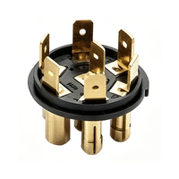 Connecteur de prise de voiture rond 12V 7 broches standard européen en plastique pour camping-cars, fiches AMP pliables en PVC 7 broches pour remorques