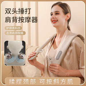 Masajeador de cuello y hombros, batería de litio recargable por USB, sensación real al tacto para masaje de hombros, cuello, espalda y cintura - Product Image 4