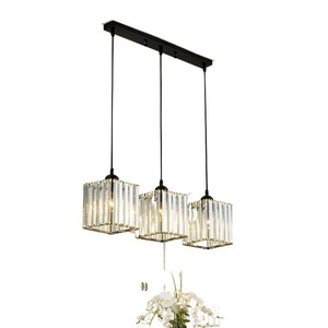 Modern Minimalist Crystal Pendant <b>Light</b> E26 Multi Head Round <b>Chandelier</b> For Dining Room Bar Counter - Product Image 5