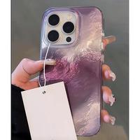 IPhone 15 için uygun Pro Max durumda, yeni degrade derin mor kalp darbeye telefon kılıfı