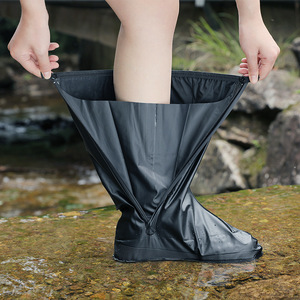 Copriscarpe Antipioggia da Uomo e da Donna, Stivali Impermeabili Unisex Leggeri e Morbidi <span class=keywords><strong>con</strong></span> Design a Fibbia Elastica e Suola Spessa Resistente all'Usura - Product Image 1