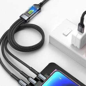 Tốt Nhất Bán 3 Trong 1 USB Loại C + 8 Pin + Micro Cable Nhanh Chóng Sạc Cáp USB Cho Macbook Cho Điện Thoại Đối Với Xiaomi Devices-100W Tương Thích - Product Image 2
