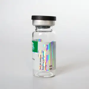 Custom printing hologram 10ml vial glass bottle label for pharmaceutical packaging