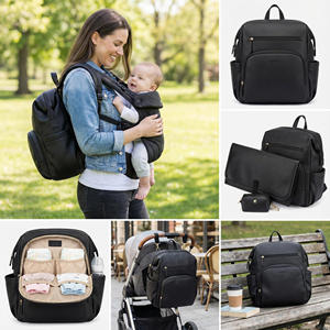 제조업체 OEM 고급 비건 가죽 다용도 간호사 가방 기저귀 백팩 맞춤형 출산 기저귀 아기 가방 (엄마용) - Product Image 3