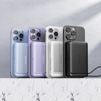 Banco de Energía Portátil Multifuncional de Aleación de Aluminio, 10000mAh, Carga Rápida Tipo-C, Soporte para Teléfono Inalámbrico y con Cable