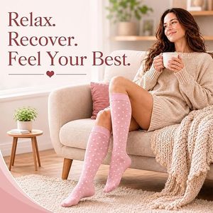 Chaussettes <span class=keywords><strong>de</strong></span> compression graduée personnalisées 15-20 mmHg 20-30 mmHg – Meilleur soutien pour infirmières, course à pied, randonnée – Chaussettes <span class=keywords><strong>de</strong></span> compression pour femmes - Product Image 4