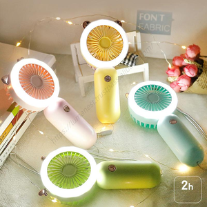 Ventilador de Mano Portátil Recargable USB LT187, Mini Ventilador con Luz Nocturna LED, Pequeño Ventilador de Refrigeración, Venta al Por Mayor - Product Image 1