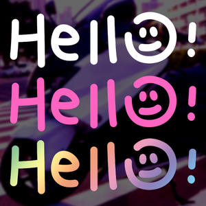 Adesivo Creativo Personalizzato 'Hello' per Auto, Decorazione per Finestrini, Moto ed Elettrici - Product Image 1