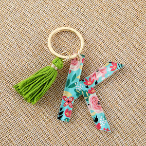 Porte-clés alphabet acrylique en résine pour femmes et filles - Product Image 1