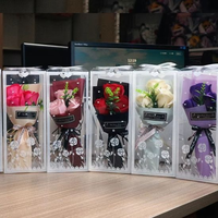 Cadeau de fleurs éternelles pour la fête des mères, la Saint-Valentin, Noël, cadeau pour un ami, bouquet de roses en savon, boîte cadeau