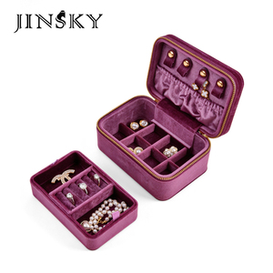 Light Luxury Velvet <b>Mini</b> Jewelry <b>Box</b> Portable Travel <b>Storage</b> Case for Earrings Rings Necklaces - Product Image 3