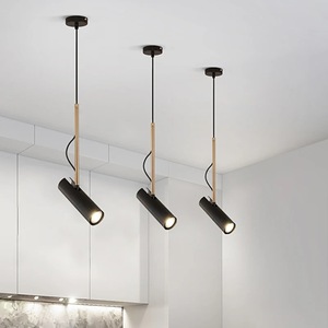 <span class=keywords><strong>Lampadario</strong></span> a sospensione LED in ferro dorato, stile scandinavo semplice e moderno, di lusso, con faretto orientabile, per comodino e soggiorno, piccolo, stile Normcore - Product Image 4