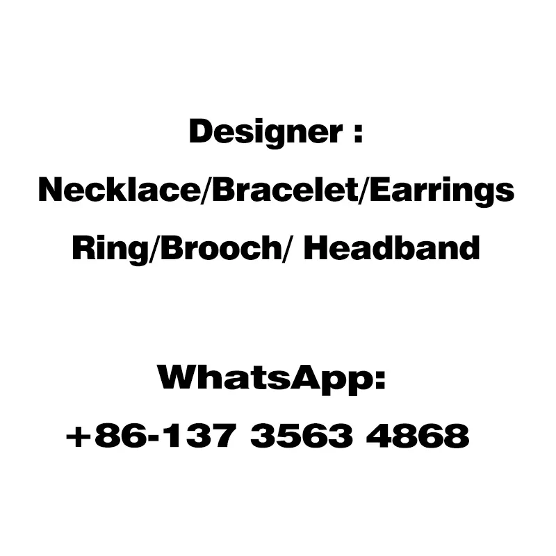 Designer jewelry branded jewelry and accessory earrings bracelet necklace ring and brooch for wholesale