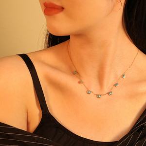 Gargantilla Personalizada Chapada en Oro de 14K y 18K con Circonitas, Collares de Acero Inoxidable para Mujeres y Niñas, Hermoso Collar para Mujer - Product Image 3