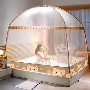 Mosquitera para yurta mongola, tienda de campaña con cremallera de tres puertas de 1.8m al por mayor, tienda de campaña texturizada totalmente cerrada de 1.5m, dropshipping - Product Image 1