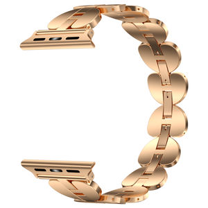 Keepwin di lusso a forma di cuore solido 304L acciaio inossidabile cinturino per gioielli fibbia cinturino per <span class=keywords><strong>Apple</strong></span> iWatch 9 8 7 <span class=keywords><strong>6</strong></span> 5 4 3 2 1 SE - Product Image 4