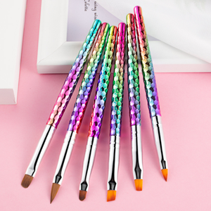 Ensemble de pinceaux à manche pailleté pour nail art, stylo graffiti, pinceau professionnel pour dessin de lignes fines sur ongles en acrylique, pour manucure en salon - Product Image 3