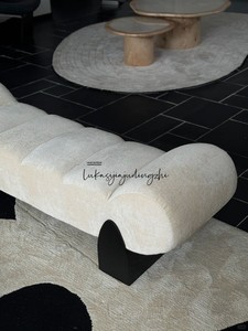 Taburete Otomano Nórdico <span class=keywords><strong>de</strong></span> Madera Maciza con Diseño Creativo y Tapizado para Sala <span class=keywords><strong>de</strong></span> Estar, Vestidor, Dormitorio, <span class=keywords><strong>Banco</strong></span> para Cambiar Zapatos o para el <span class=keywords><strong>Pie</strong></span> <span class=keywords><strong>de</strong></span> la <span class=keywords><strong>Cama</strong></span> - Product Image 3