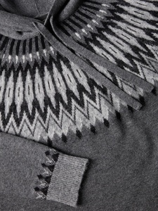 A/W 2026 Vente en gros Sweat à capuche en tricot jacquard Fair <span class=keywords><strong>Isle</strong></span> pour hommes en laine mérinos - Product Image 5