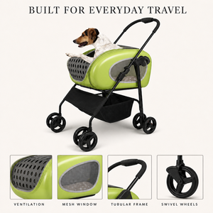 Transportín con Ruedas para Mascotas, Carcasa Rígida Azul, Transpirable, Bolsa de Viaje para Perros y Gatos - Product Image 4