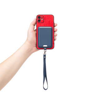 Cartera de Cuero PU de Alta Calidad, Tarjetero Antipérdida Magnético <span class=keywords><strong>con</strong></span> Cordón para Funda Magnética Universal para Teléfono iPhone - Product Image 2
