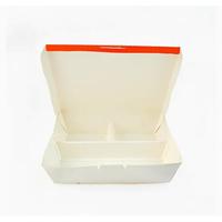Boîte à repas jetable à compartiments, design personnalisé, vente en gros, type Benton, 3 compartiments